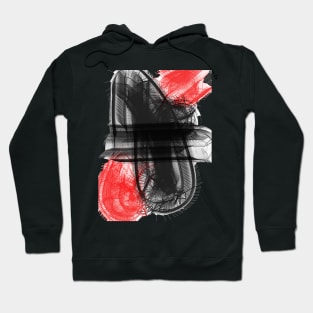 Red Black Abstract Digital Art Design Hoodie